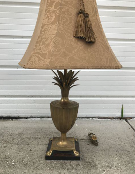 vintage pineapple lamp thrift store frederick cooper